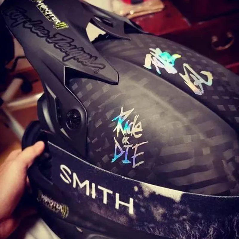 1Pc/Set Bike Frame Stickers Ride or Die Top Tube Decals for MTB Bicycle Decorative Frame Bike Auto Motorcycle Accessories