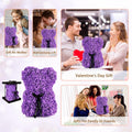Rose Bear Gift for Women, Flower Bear Mom Birthday Gifts from Daughter Son, Rose Teddy Bear Valentines Day Gifts for Girlfriend, for Wife Mom​(Purple)