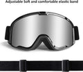 Motocross Goggles for Adult ATV, Motorcycle, Dirtbike & Offroad - UV400 Anti-Scratch, Dustproof Silver MX Goggles