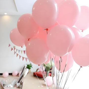 Pink Balloons 12 Inch 100 Pack Light Pink Latex Party Balloons Pastel Pink Helium Balloons Wedding Princess Birthday Bride Baby Shower Party Decorations