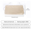 Hanging Cat Bed Pet Cat Hammock Aerial Cats Bed House Kitten Climbing Frame Sunny Window Seat Nest Bearing 20Kg Pet Accessories
