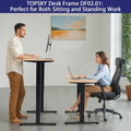 Dual Motor Electric Adjustable Standing for up to 70.8”X31.5” Table Tops, 225 Lbs Weight Capacity, Computer Desk for Home and Office (Grey Frame Only)
