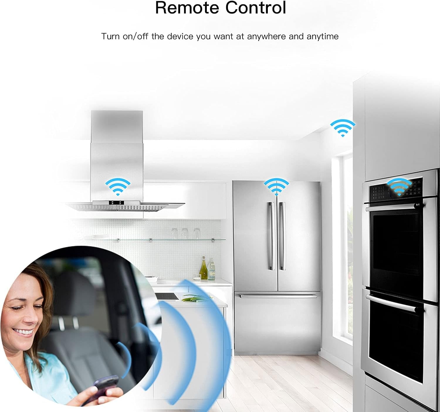 Smart Plug Smart Wifi Outlet Compatible with Apple Homekit, Amazon Alexa and Google Assistant Remote Control Smart Socket with Timer Function No Hub Required ROHS and FCC Certified (1 Pack)