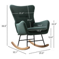 Meno 26''Wide Modern Stylish Upholstered Arms Nursery Rocking Accent Chair