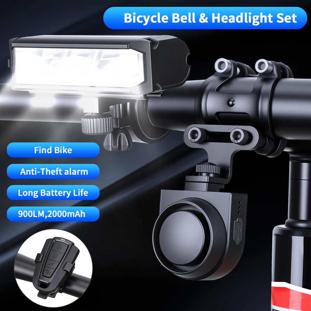 Bicycle Vibration Alarm USB Rechargeable Wireless Anti-Theft Motorcycle Bike Alarm with Remote Control Security Alarm System