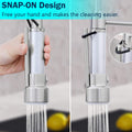 Kitchen Faucets with Pull down Sprayer Brushed Nickel -【LED Light Dual Ends】 Single Handle 1 or 3 Holes Spring Kitchen Sink Faucet with Deck Plate for Farmhouse RV Vessel Basin