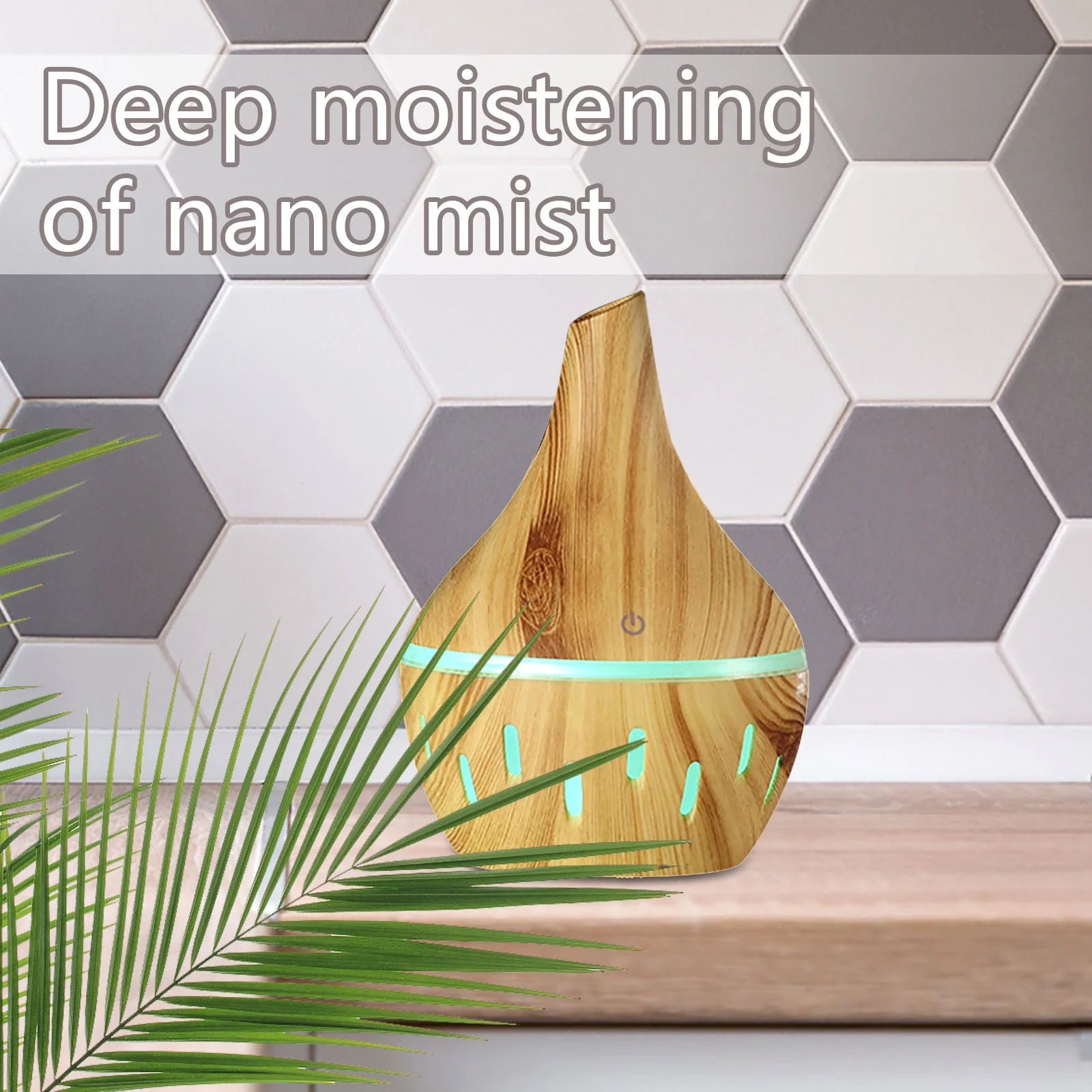 10 Oz Essential Oil Diffuser, Cool Mist Humidifier Scent Diffuser Wood Grain Aromatherapy Diffuser Atomizer Relieve Dryness Refresh Air Increase Humidity Device for Bedroom Office Yoga Spa