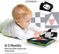 High Contrast Black and White Baby Book - Touch and Feel Crinkle Sensory Toy - Visual Stimulation Interactive Montessori Toys for 0-12 Months Infant Newborn - Baby Gift for Boys Girls