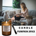 Scented Candle, Pure Natural Organic Soy Wax Candle Jar 40H Burn Time Aromatherapy Fall Candles for Home Scented Essential Halloween Decorations Gift, Pumpkin Spice 7.8OZ