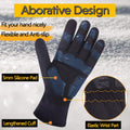 Winter Gloves Waterproof Gloves Cycling Gloves Bike Gloves Biking Gloves Driving Gloves Riding Gloves Touchscreen Gloves Snow Gloves Ski Gloves Bicycle Gloves for Men Women (Black, XXL)