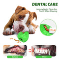 Rubber Dog Chew Toys,Treat Food Dispensing Dog Toys for Teeth Cleaning, Puzzle Interactive Dog Toys for Small Medium Large Dogs Green