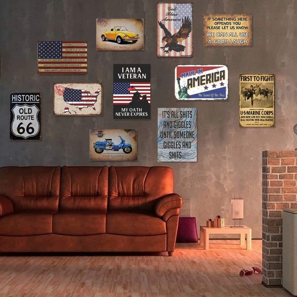 Retro Metal Sign Vintage Don'T Mess with Girl Sign for Plaque Poster Cafe Wall Art Sign Gift 8 X 12 INCH