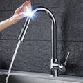 Brushed Kitchen Faucet  Smart Touch Kitchen Faucets Pull Out Kitchen Mixer Tap 304 Stainless Steel Sensor Kitchen Faucets