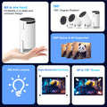 Projector HY300 Pro 4K Android 11 Dual Wifi6 290ANSI Allwinner H713 BT5.0 1080P 1280*720P Home Cinema Outdoor Projetor