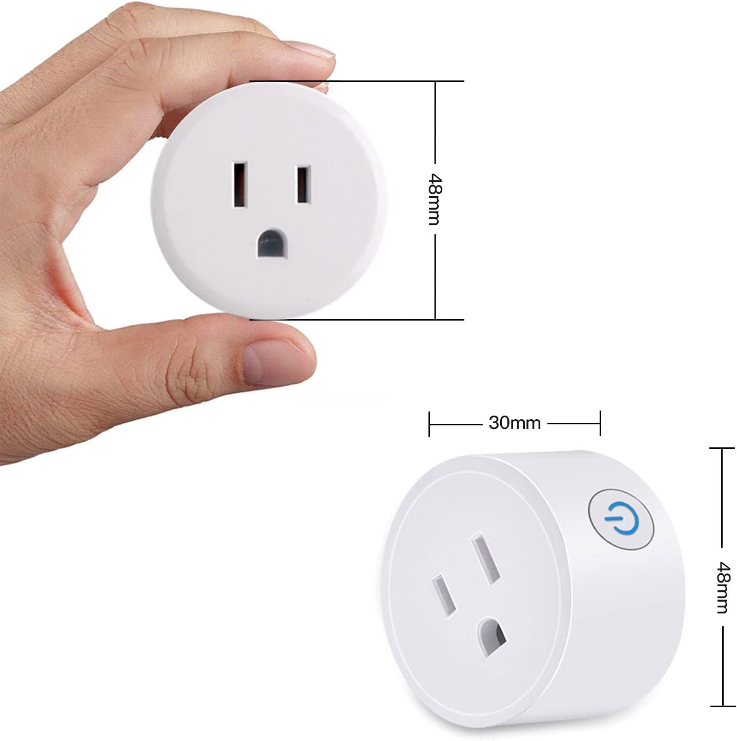 Smart Plug Smart Wifi Outlet Compatible with Apple Homekit, Amazon Alexa and Google Assistant Remote Control Smart Socket with Timer Function No Hub Required ROHS and FCC Certified (1 Pack)