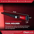 Magnetic Screwdriver Organizer - Screwdriver Holder with Strong Magnets and Foam Backing - Professional Tool Holder and Tool Organizer - Stores up to 16 Screwdrivers - Red - Part: 1008
