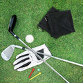 2 Pieces Golf Ball Towel 5.5 X 5.5 Inch Black Golf Wet and Dry Golf Towel Pocket Golf Towel with Clip Ball Towel Golf Ball Towel for Golf Course Exercise Towel