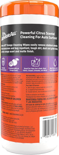 Car Interior Cleaner Wipes , Car Cleaning Wipes with Orange Cleans Dirt and Dust in Cars, Trucks and Motorcycles, 25 Count