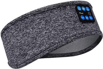 Sleep Headband White Noise Headphones Wireless Bluetooth Sports Built-In HD Stereo Speaker Side Sleepers Sleeping Running Yoga Workout Jogging Insomnia Travel Meditation Grey Version 2021-09