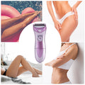 Electric Razor for Women, Cordless Bikini Trimmer ,Hair Removal for Lady, 2 in 1 Wet & Dry, Women Painless Shaver for Legs Underarms and Bikini, Battery Operated, Purple