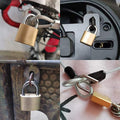 12Pack Small Solid Brass Locks Keyed Alike，1-1/4” (30Mm) Wide Lock Body, 1/5” Shackle Diameter Padlocks with Key