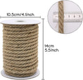 50 Feet 10Mm Jute Rope, Natural Heavy Duty Twine for Crafts, Cat Scratching Post, Gardening, Bundling and Hanging
