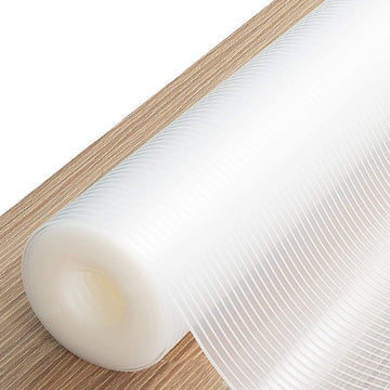 Shelf Liner Drawer Liner, 12IN X 10FT Non Slip Non Adhesive Cabinet Liner for Kitchen, Refrigerator, Drawer - Clear Ribbed