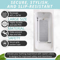 Large Non Slip Bathtub & Shower Mat - Extra Long 40 X 16 Inch, anti Slip Bathmats for Bathroom Tub (40X16 Grey 1-Pack)