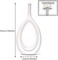 Ceramic Oval Geometric Vase, White, 11