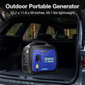 3500W Portable Inverter Generator, Dual Fuel Super Quiet Generator, Eco-Mode Feature, Parallel Capability, EPA Compliant, Lightweight for Backup Home & Camping