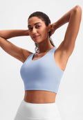 Sports Bras for Women Criss-Cross Back Padded Workout Tank Tops Medium Support Crop Tops for Women