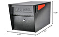 7506 Mail Manager Curbside Locking Security Mailbox, Black,Large