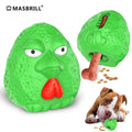 Rubber Dog Chew Toys,Treat Food Dispensing Dog Toys for Teeth Cleaning, Puzzle Interactive Dog Toys for Small Medium Large Dogs Green