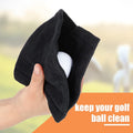 2 Pieces Golf Ball Towel 5.5 X 5.5 Inch Black Golf Wet and Dry Golf Towel Pocket Golf Towel with Clip Ball Towel Golf Ball Towel for Golf Course Exercise Towel