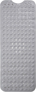 Large Non Slip Bathtub & Shower Mat - Extra Long 40 X 16 Inch, anti Slip Bathmats for Bathroom Tub (40X16 Grey 1-Pack)