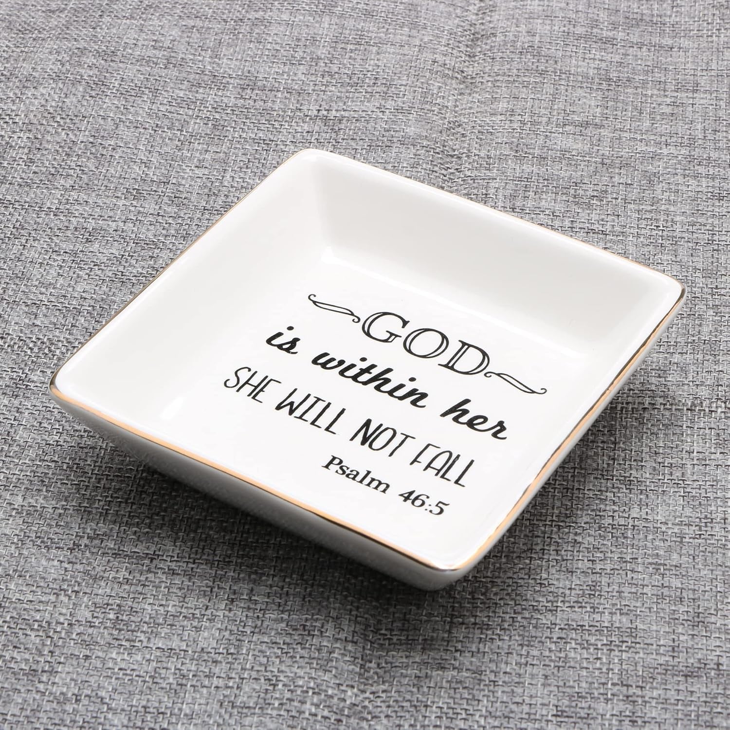 Inspirational Religious Gifts for Women Birthday Thanksgiving Day Christmas Gifts for Best Friend Sister Daughter Mom Aunt Christians Christian Jewelry Ring Trinket Dish Tray