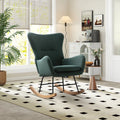 Meno 26''Wide Modern Stylish Upholstered Arms Nursery Rocking Accent Chair