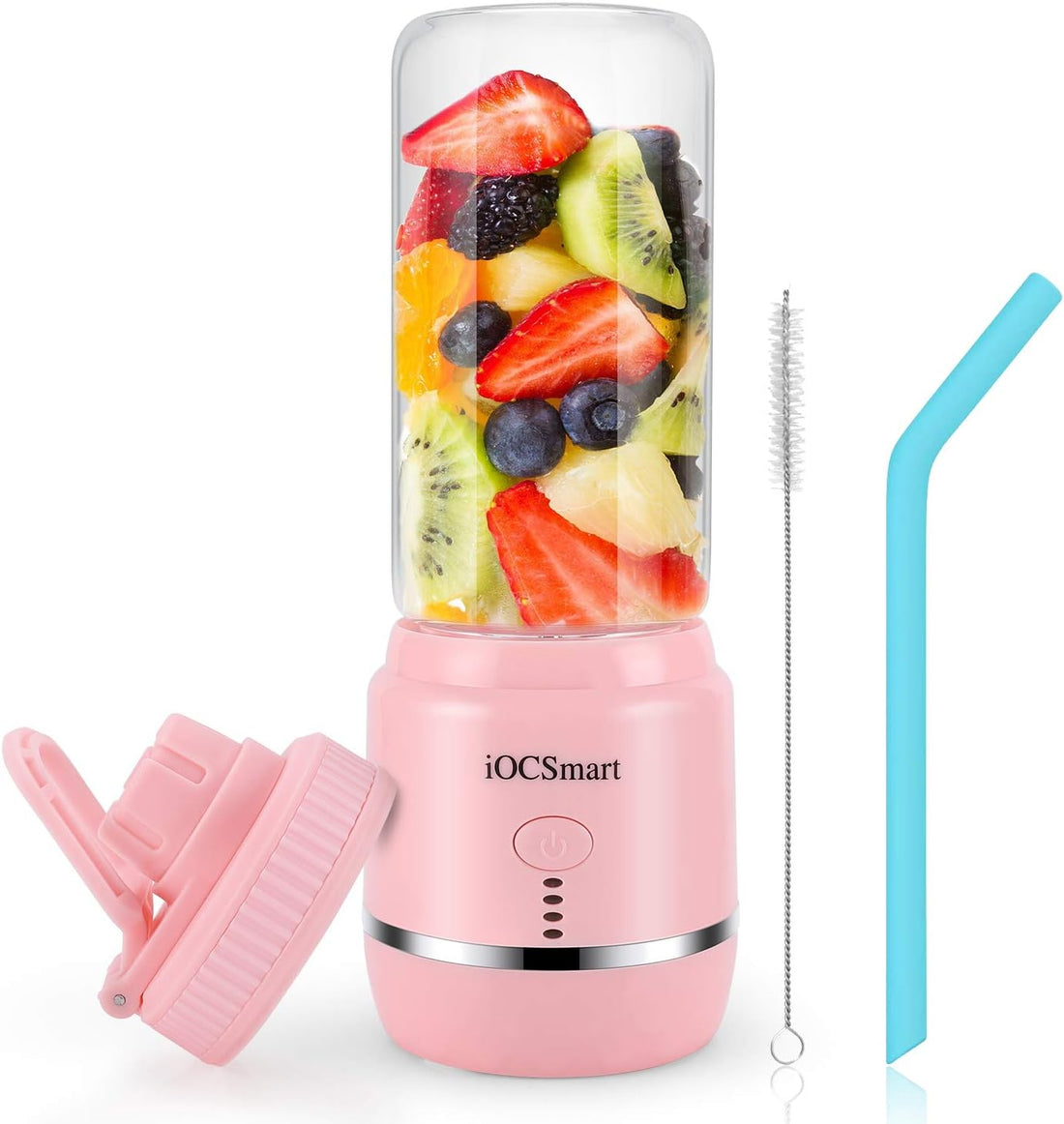 Portable Blender on the Go, Mini Blender for Shakes and Smoothies, Personal Juicer Blender USB Rechargeable with Juice Cup Lid 4000Mah Battery (Pink 2)