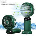 5000Mah Portable Fan Rechargeable 90° Foldable 5 Speed Mini Air Conditioner Small Fan Air Cooler with LED Digital Display