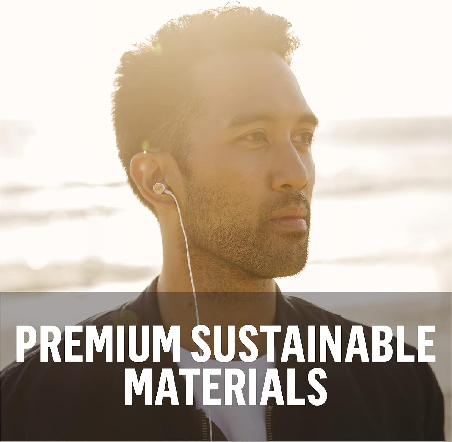 Uplift 2: Wired Earphones with Microphone and Sustainable Materials (Black)