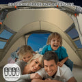Instant Tent 4-Person Camp Tent, Auto Setup Pop up Tent, Pordable, Huge Door & Windows, Green