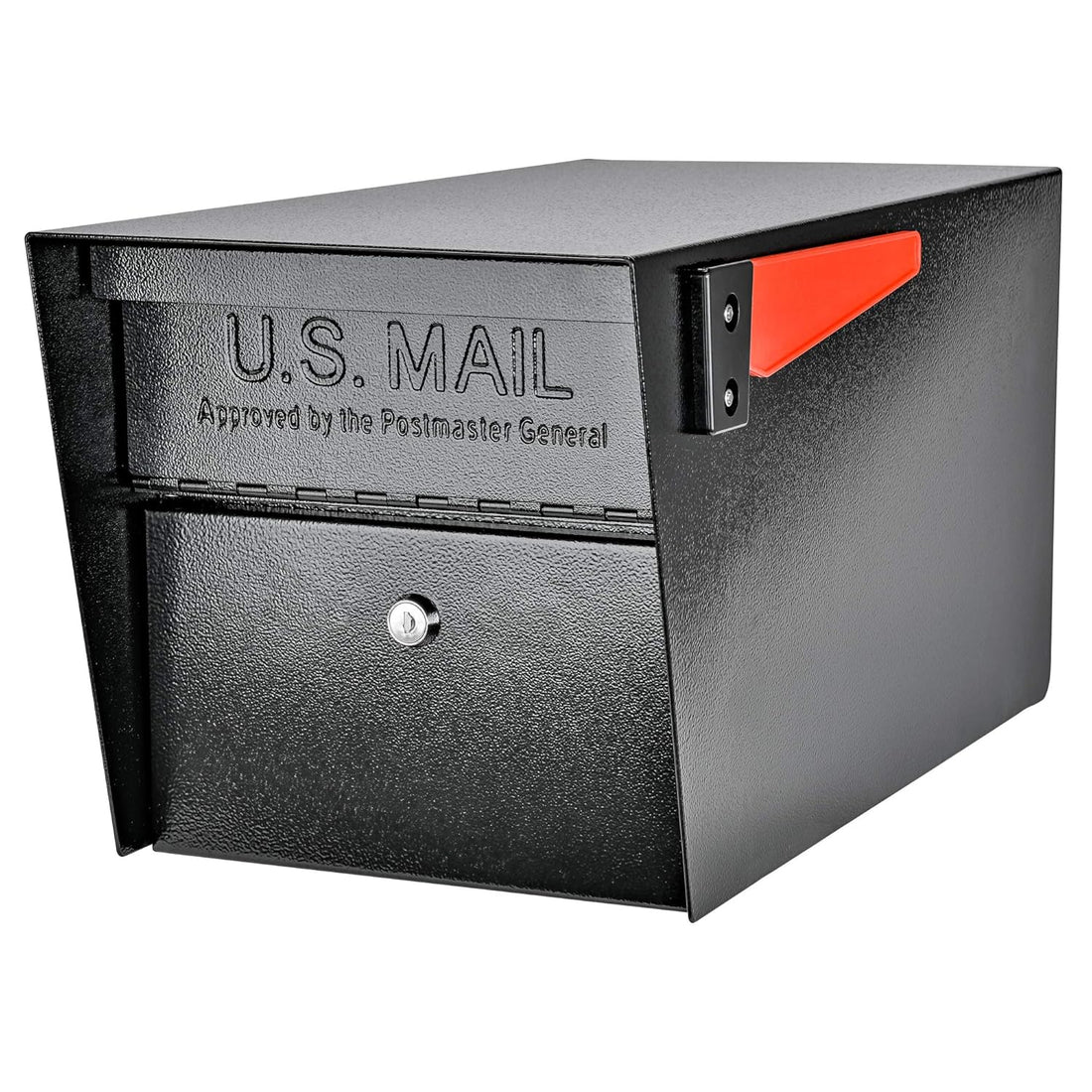 7506 Mail Manager Curbside Locking Security Mailbox, Black,Large