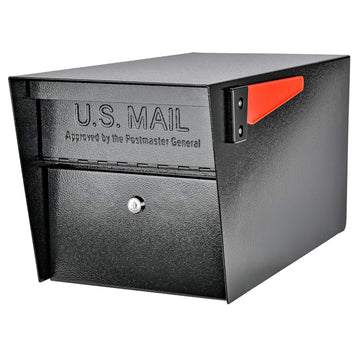 7506 Mail Manager Curbside Locking Security Mailbox, Black,Large