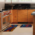 Artistic and Colorful Kitchen Rugs for Floor Non Slip Kitchen Rugs and Mats Kitchen Mat Set Farmhouse Kitchen - Lava Flow2 Art- 2 Pieces - 30