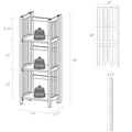 3 Shelf 14 Inch Folding Office Furniture Wood Bookcase, Mahogany