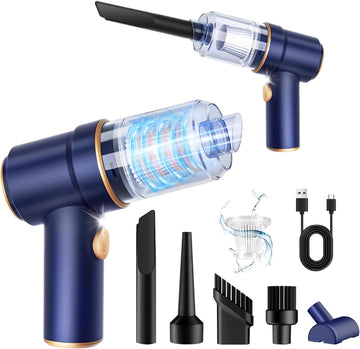 Handheld Car Vacuum Cleaner, 9000Pa Vacuum Cleaner and Air Duster, 120W High Power Hand Held Vacuum with LED Light and Multi-Nozzles for Car, Home, Office, Pet