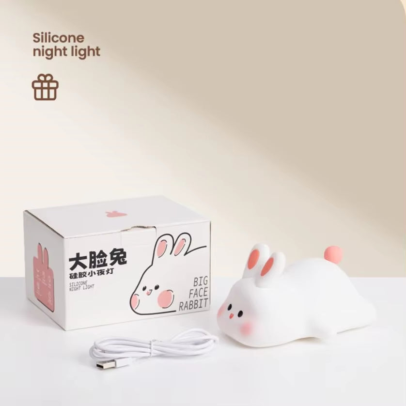 Cute Animal Giraffe Panda Silicone Night Light Timer Patting Lamp Rechargeable Night Lamp for Kids Boys Birthday Gift Room Decor