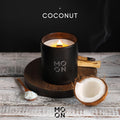 Coconut Scented Candle | Wood Wick | Clean Non Toxic | Luxury Candle | 8 Oz | 30 Hour Burn Time