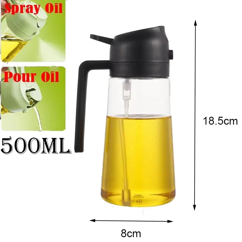 2 in 1 200/300/500Ml Oil Spray for Kitchen Spray Oil Bottle Oil Washer Vinegar Soy Sauce Sprayer Containers Washer