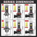 800W Turbo H7 H11 LED Headlight Bulbs CANBUS Lights 80000LM H4 9012 9005 HB3 9006 Mini Lamp 3580 CSP Wireless Car LED with Fan